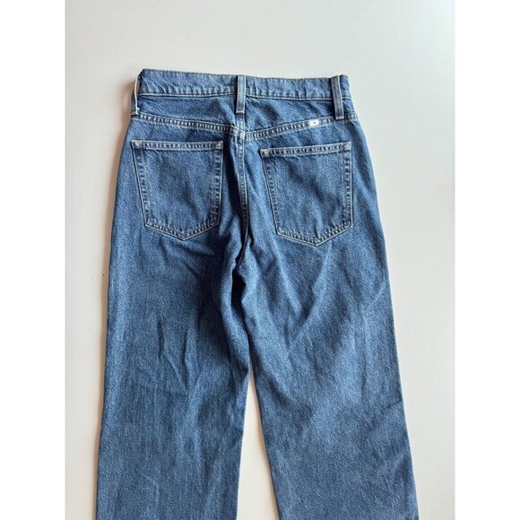 Aritzia SUNDAY BEST Jupiter 90's Medium Blue High Rise Wide Leg Jeans, Size 2 - Picture 5 of 16